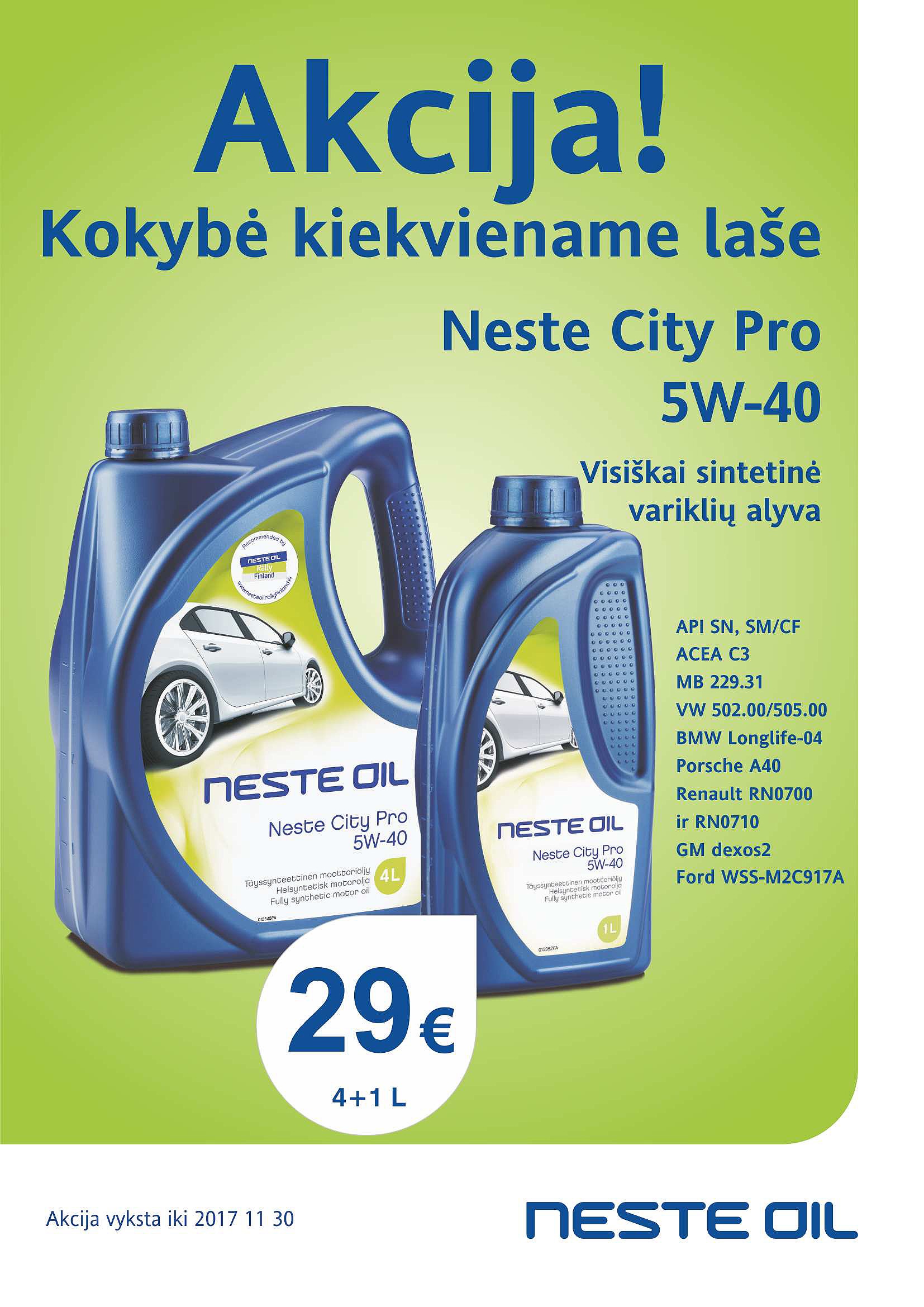 Neste City Pro 5W-40 4+1L akcija